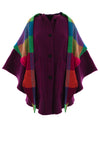 Branigan Weavers One Size Tina Hooded Swing Cape, Killybegs Mauve