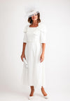John Charles Bow Shoulder Overskirt Dress, Ivory