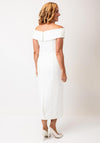 John Charles 3D Floral Fitted Dress, Ivory