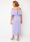 John Charles Pearl Embellished Off-The-Shoulder Pencil Dress, Lilac
