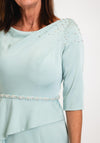 John Charles Waterfall Drape Midi Dress, Egg Shell