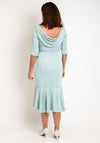 John Charles Waterfall Drape Midi Dress, Egg Shell