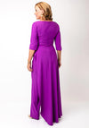 John Charles Draped Corsage Top and Trousers Co Ord, Purple