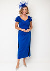 John Charles Applique Cape Skirt Pencil Dress, Blue