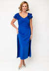 John Charles Applique Cape Skirt Pencil Dress, Blue