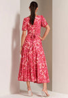 Jolie Moi Elvira Print Mesh Maxi Dress, Pink Multi