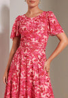 Jolie Moi Elvira Print Mesh Maxi Dress, Pink Multi