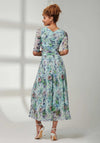 Jolie Moi Bella Floral Mesh Maxi Dress, Green Floral