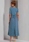 Jolie Moi Bree Geo Jersey Maxi Dress, Green Geo