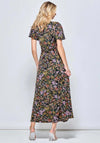 Jolie Moi Twist Front Maxi Dress, Black Ditsy