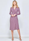 Jolie Moi Geometric Wrap Midi Dress, Pink