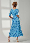 Jolie Moi Goldie Jersey Maxi Dress, Blue Floral