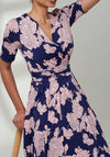 Jolie Moi Kenzie Wrap Jersey Maxi Dress, Floral Abstract