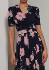 Jolie Moi Kenzie Wrap Jersey Maxi Dress, Navy Floral