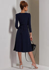 Jolie Moi Plain Long Sleeve Jersey Midi Dress, Navy