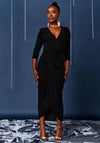Jolie Moi Sparkly Maxi Bodycon Dress, Black