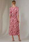 Jolie Moi Goldie Floral Jersey A-line Dress, Pink