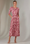 Jolie Moi Goldie Floral Jersey A-line Dress, Pink