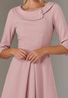 Jolie Moi Sloan Shawl Collar Midi Dress, Pink