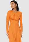 Closet Twist Detail Jersey Midi Dress, Orange