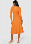 Closet Twist Detail Jersey Midi Dress, Orange