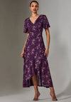 Jolie Moi Floral Wrap Midaxi Dress, Purple