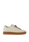 Jose Saenz Leather Laced Trainers, Cream