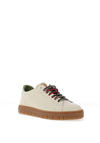 Jose Saenz Leather Laced Trainers, Cream