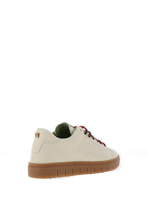 Jose Saenz Leather Laced Trainers, Cream