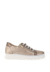 Jose Saenz Metallic Colour Block Trainers, Gold
