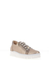 Jose Saenz Metallic Colour Block Trainers, Gold