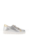 Jose Saenz Metallic Colour Block Trainers, Silver