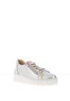 Jose Saenz Metallic Colour Block Trainers, Silver