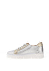 Jose Saenz Metallic Colour Block Trainers, Silver