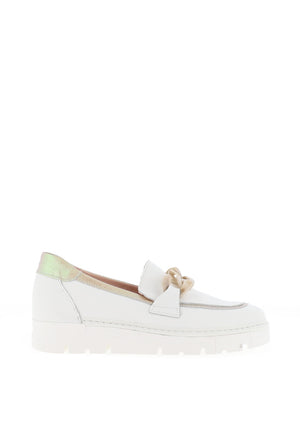 Jose Saenz Chain Detail Loafers, White