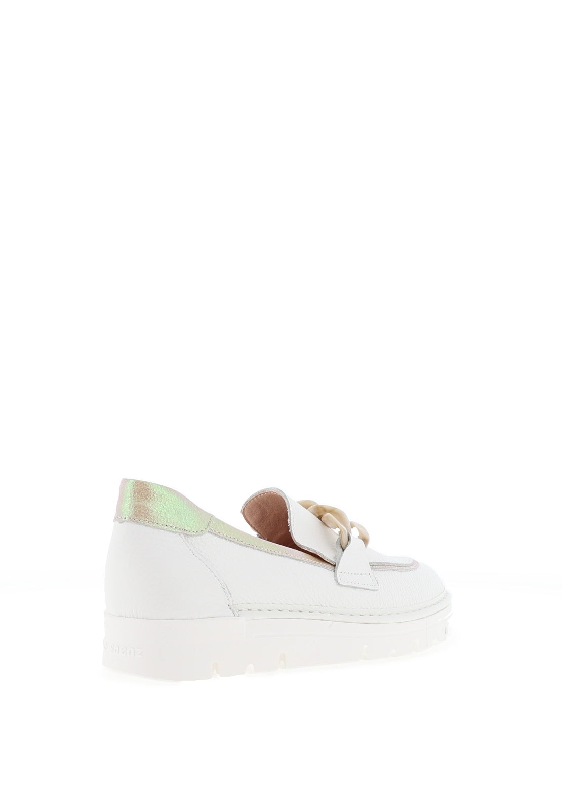 Jose Saenz Chain Detail Loafers, White