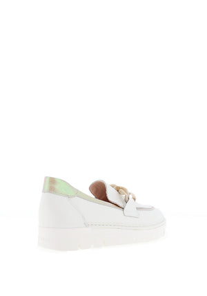 Jose Saenz Chain Detail Loafers, White