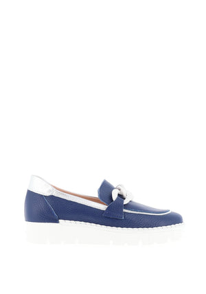 Jose Saenz Chain Detail Loafers, Navy