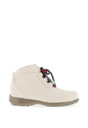 Jose Saenz Soft Leather Lace Up Ankle Boot, Cream