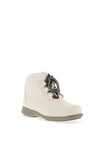 Jose Saenz Soft Leather Lace Up Ankle Boot, Cream