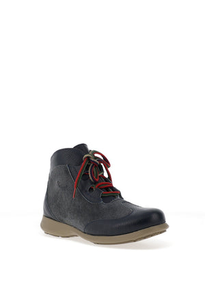 Jose Saenz Soft Leather Lace Up Ankle Boot, Navy