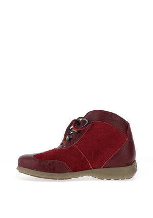 Jose Saenz Soft Leather Lace Up Ankle Boot, Wine