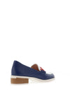 Jose Saenz Leather Link Loafer, Navy & White