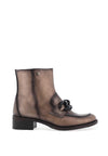 Jose Saenz Chain Link Shimmer Ankle Boot, Bronze