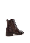 Jose Saenz Snaked Print Lace Up Ankle Boots, Brown