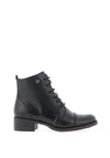 Jose Saenz Matte Lace Up Ankle Boots, Black