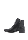 Jose Saenz Matte Lace Up Ankle Boots, Black