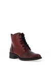 Jose Saenz Snaked Print Lace Up Ankle Boots, Red
