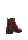 Jose Saenz Snaked Print Lace Up Ankle Boots, Red