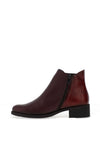 Jose Saenz Snaked Printed Leather Ankle Boots, Burgundy
